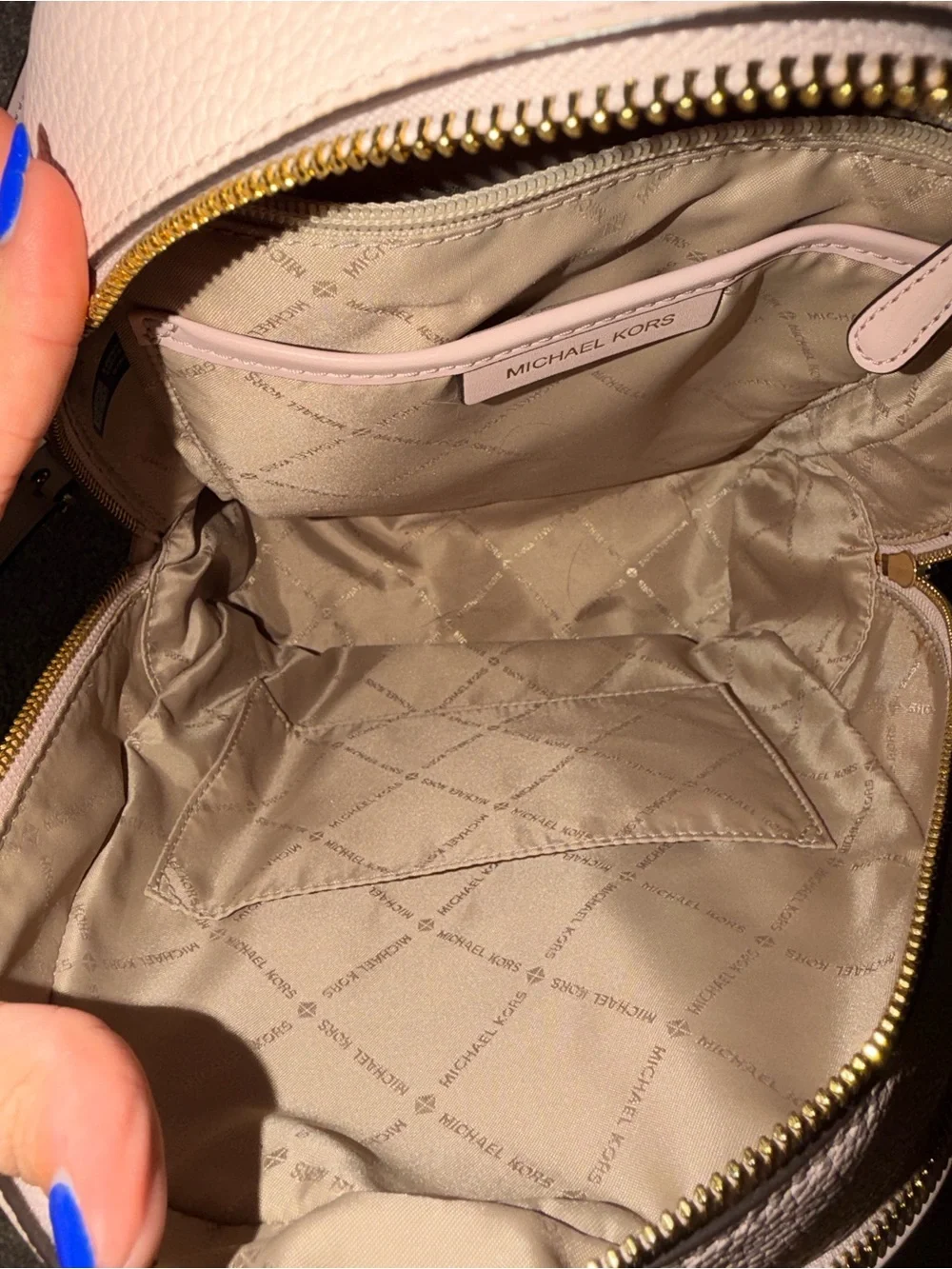 Michael Kors blush pebbled